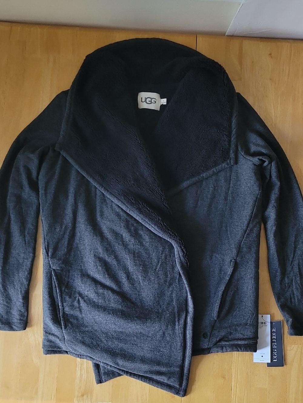 UGG Sherpa Lined Shawl Cardigan - Picture 3 of 13